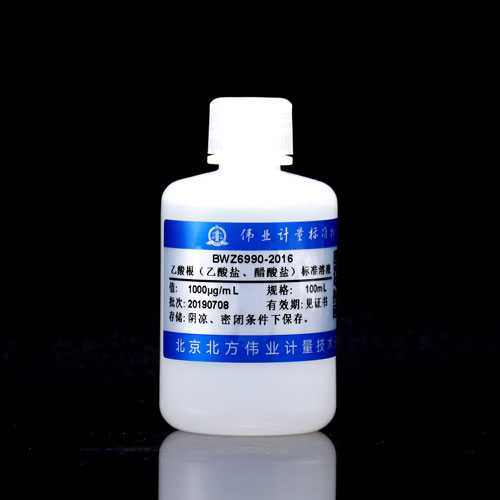 Acetate in water — 1000μg/mL, 100mL