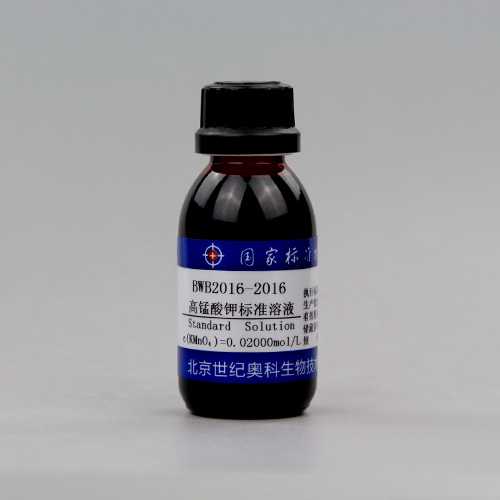 Potassium permanganate titration solution — c(1/5KMnO₄)=0.1006mol/L c(KMnO₄)=0.02012mol/L(ChP), 100mL
